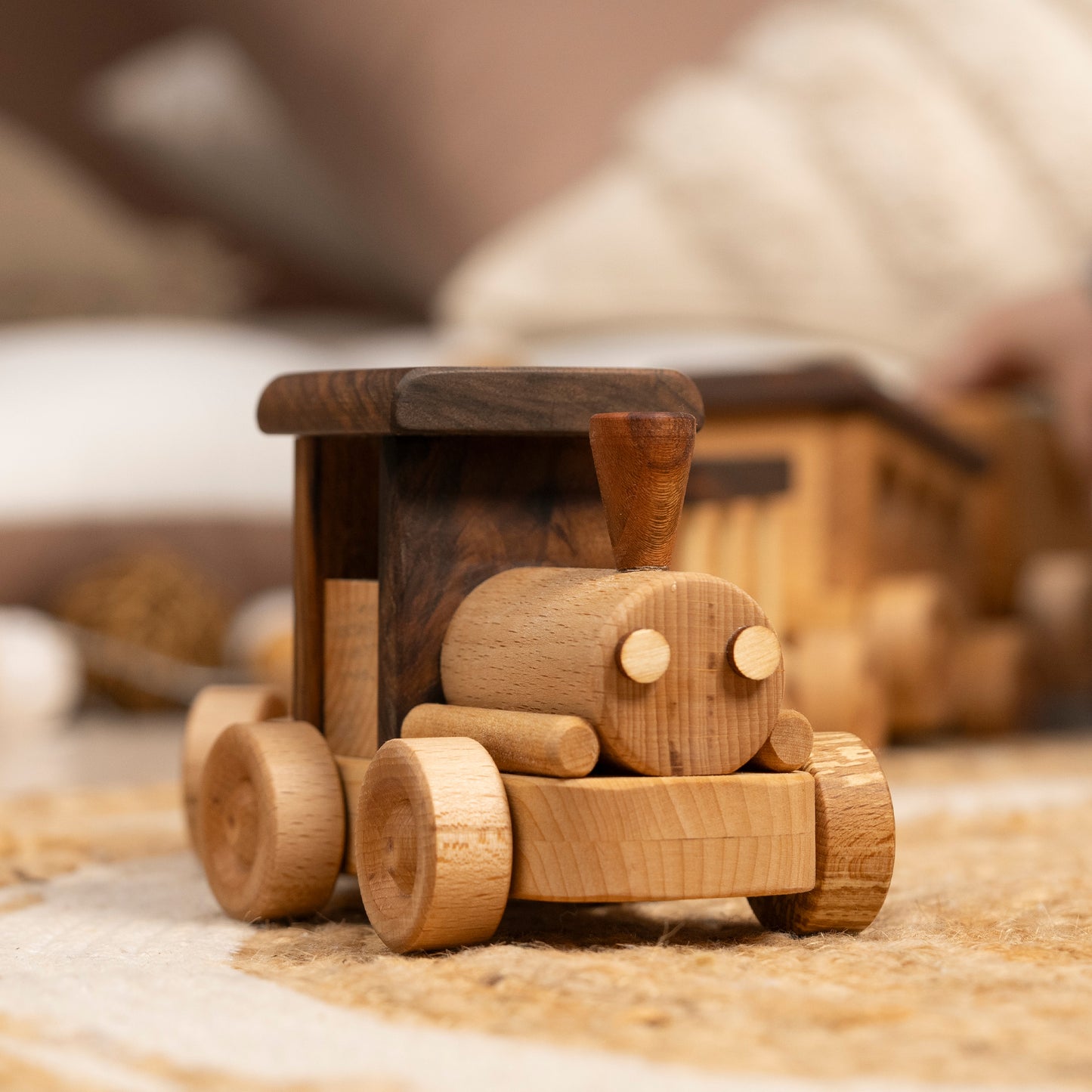 Handmade Wooden Train Set
