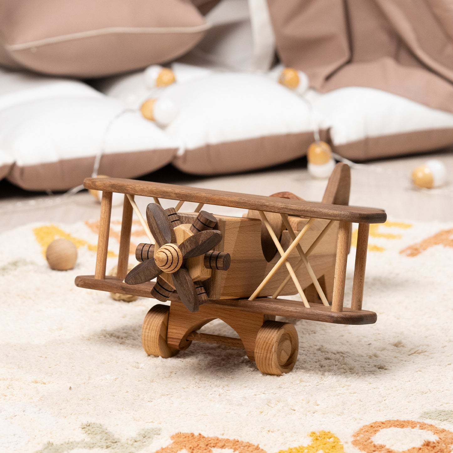Wooden Large Airplane Toy /Personalized Gift / Playroom Decor / Handmade