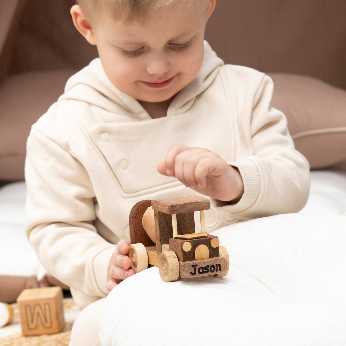 Wooden Toy Cement Mixer