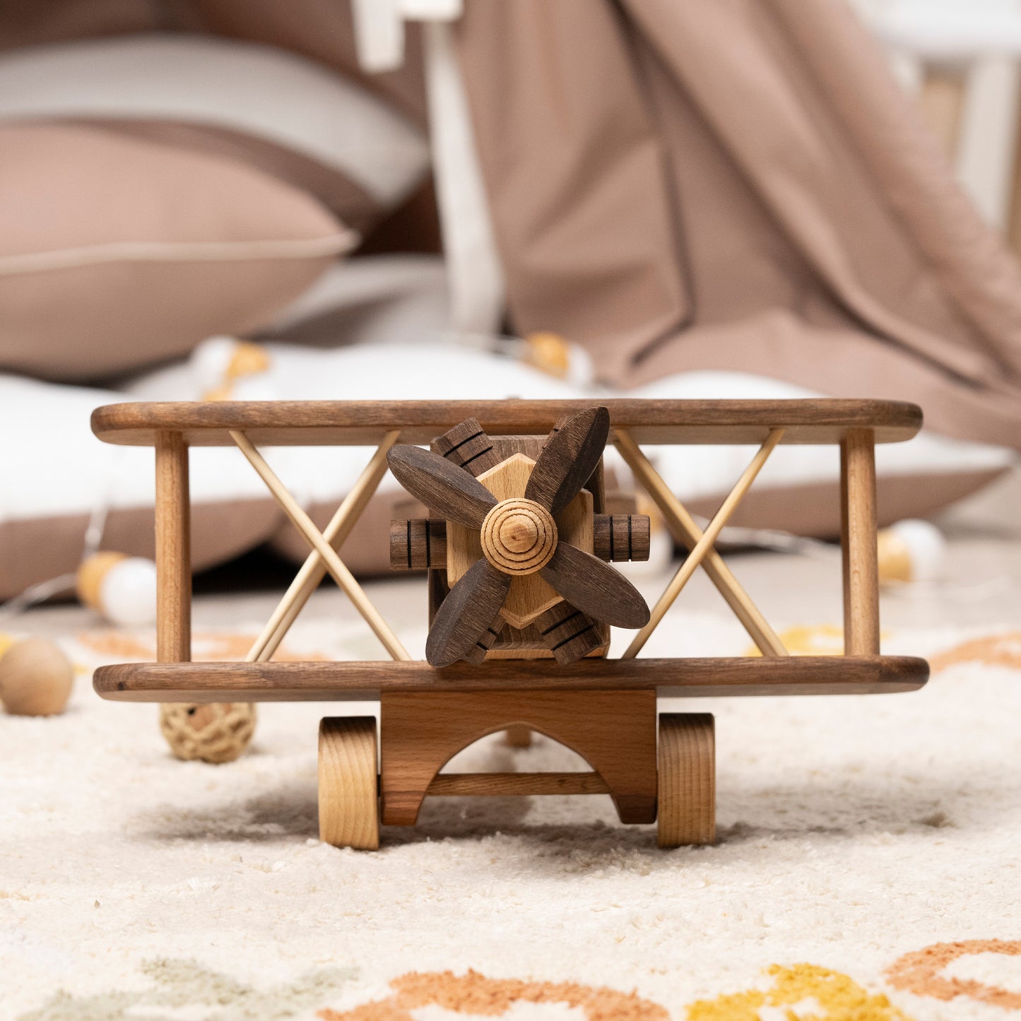 Wooden Large Airplane Toy /Personalized Gift / Playroom Decor / Handmade