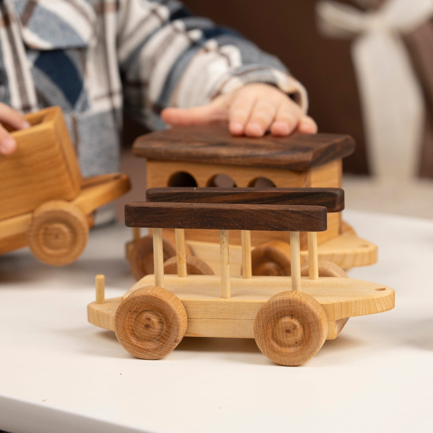 Handmade Wooden Train Set
