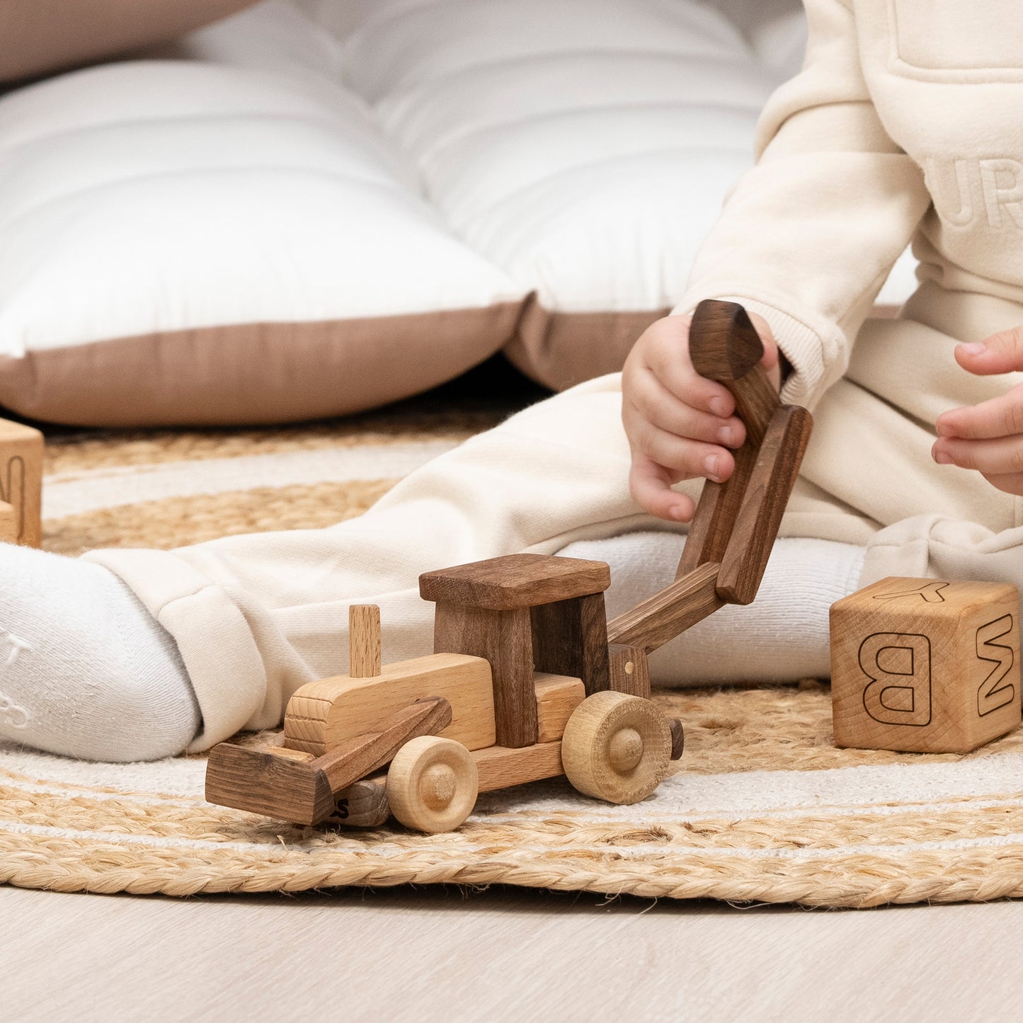 Digger Truck Wooden Toy