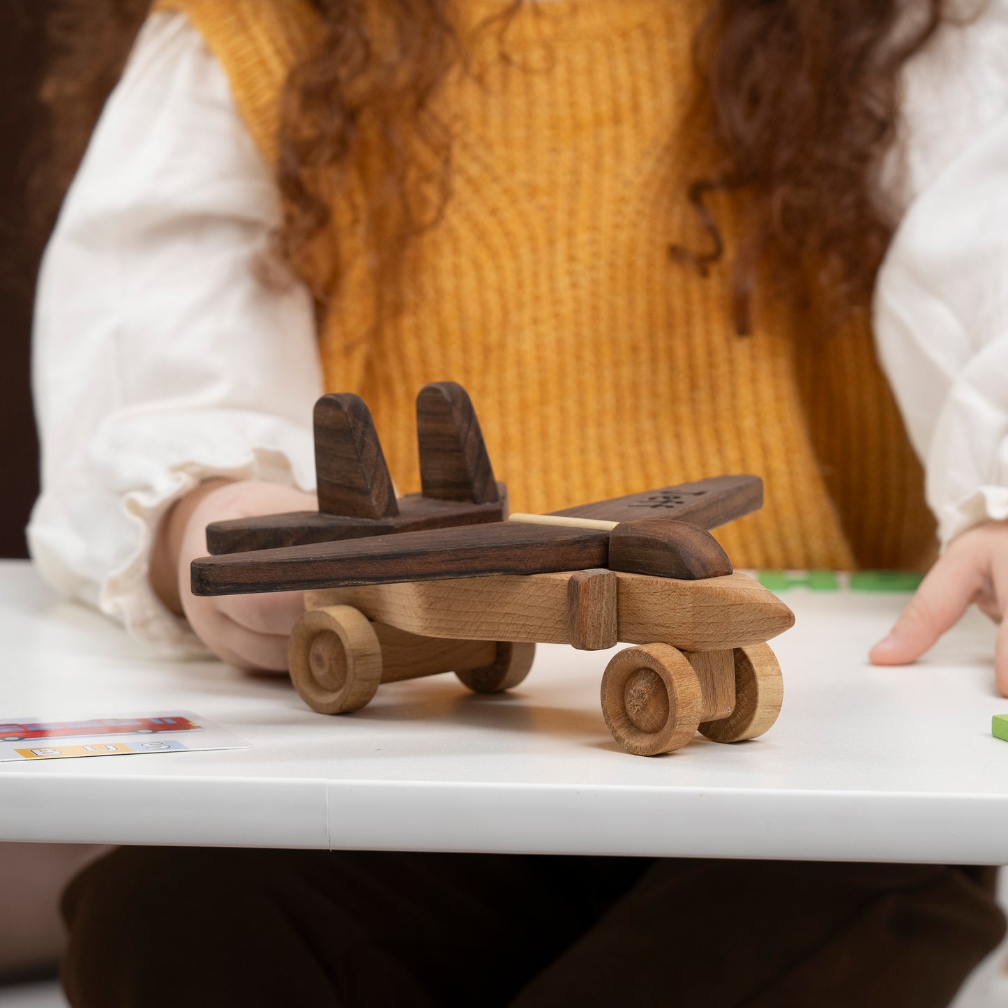 Personalized Toy Aircraft , Sensory Activity Toy / HANDMADE