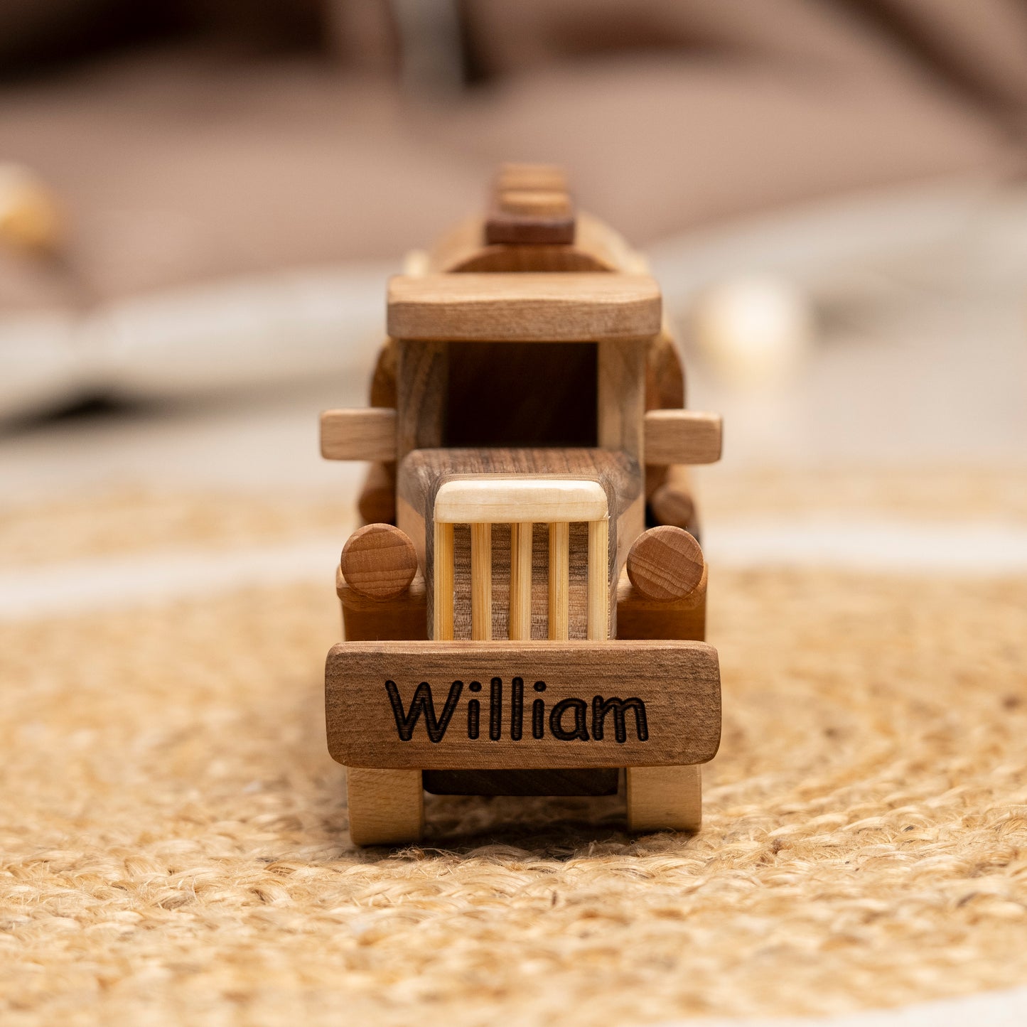 Handmade Wooden Milk Truck / Personalized Wooden Toys