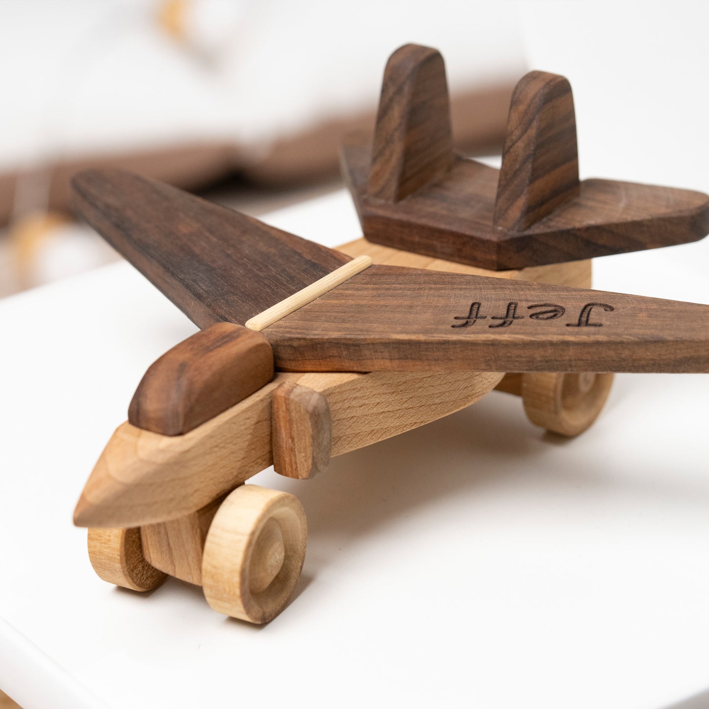Personalized Toy Aircraft , Sensory Activity Toy / HANDMADE
