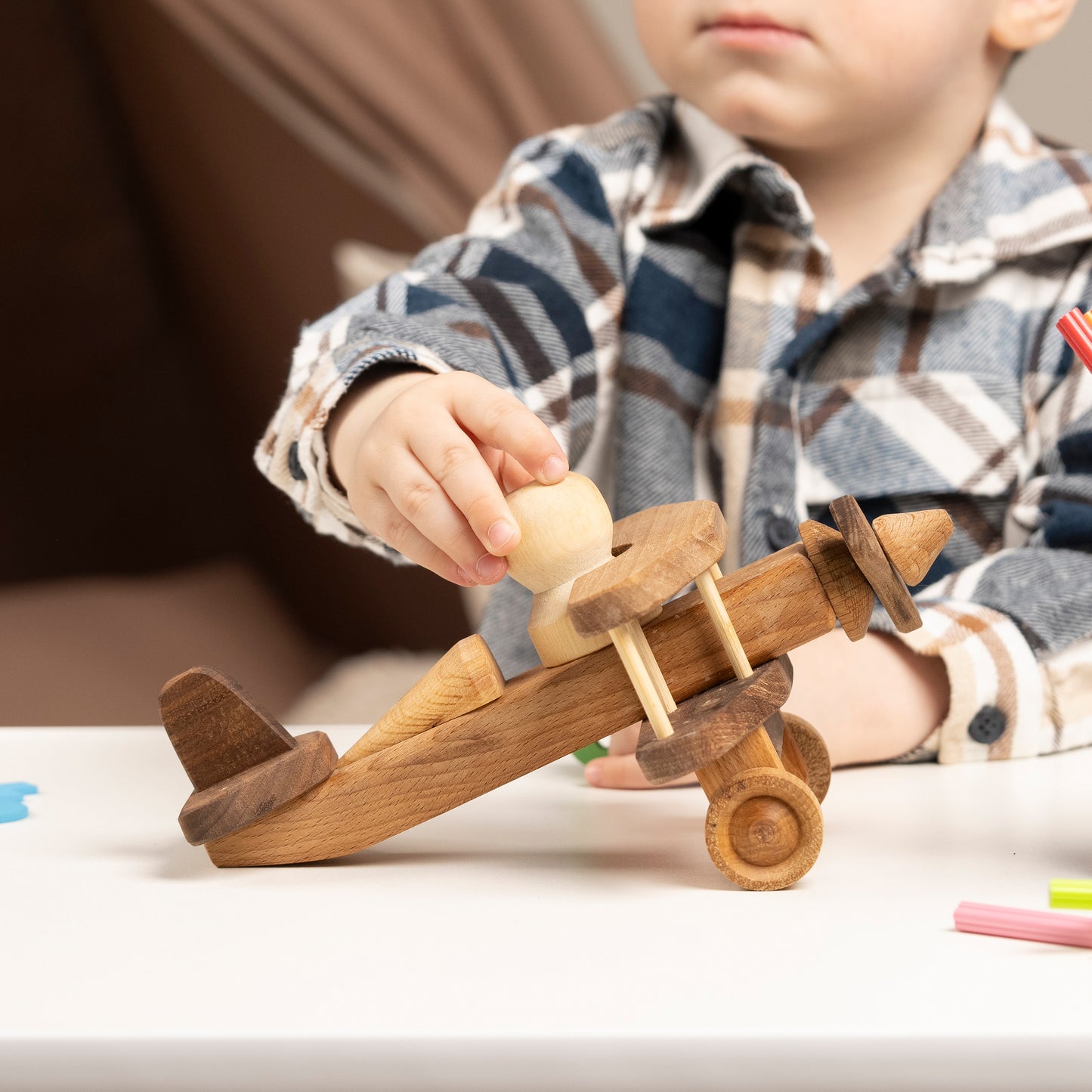 Wooden Airplane ,Baby Shower Gift / PERSONALIZED