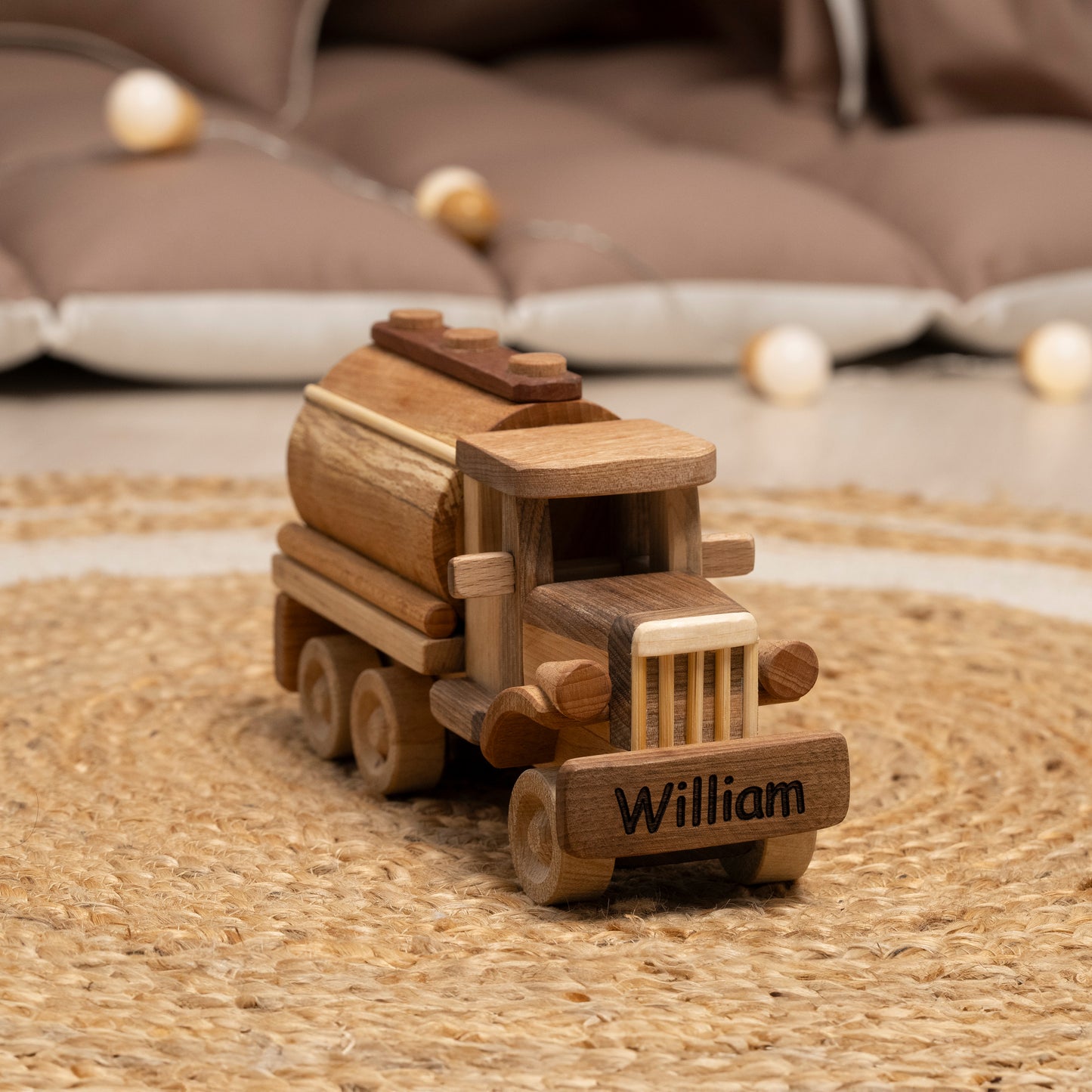 Handmade Wooden Milk Truck / Personalized Wooden Toys