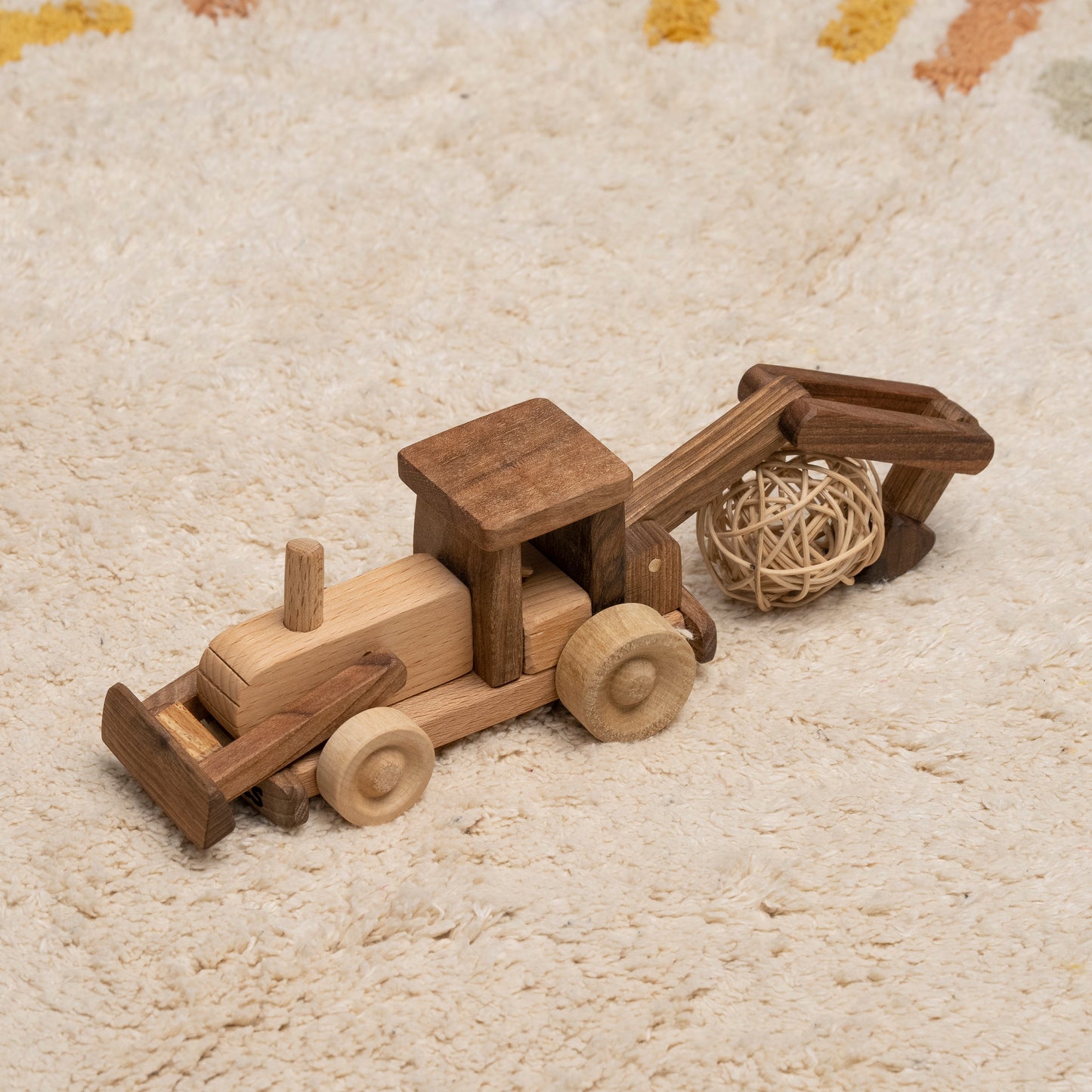 Digger Truck Wooden Toy