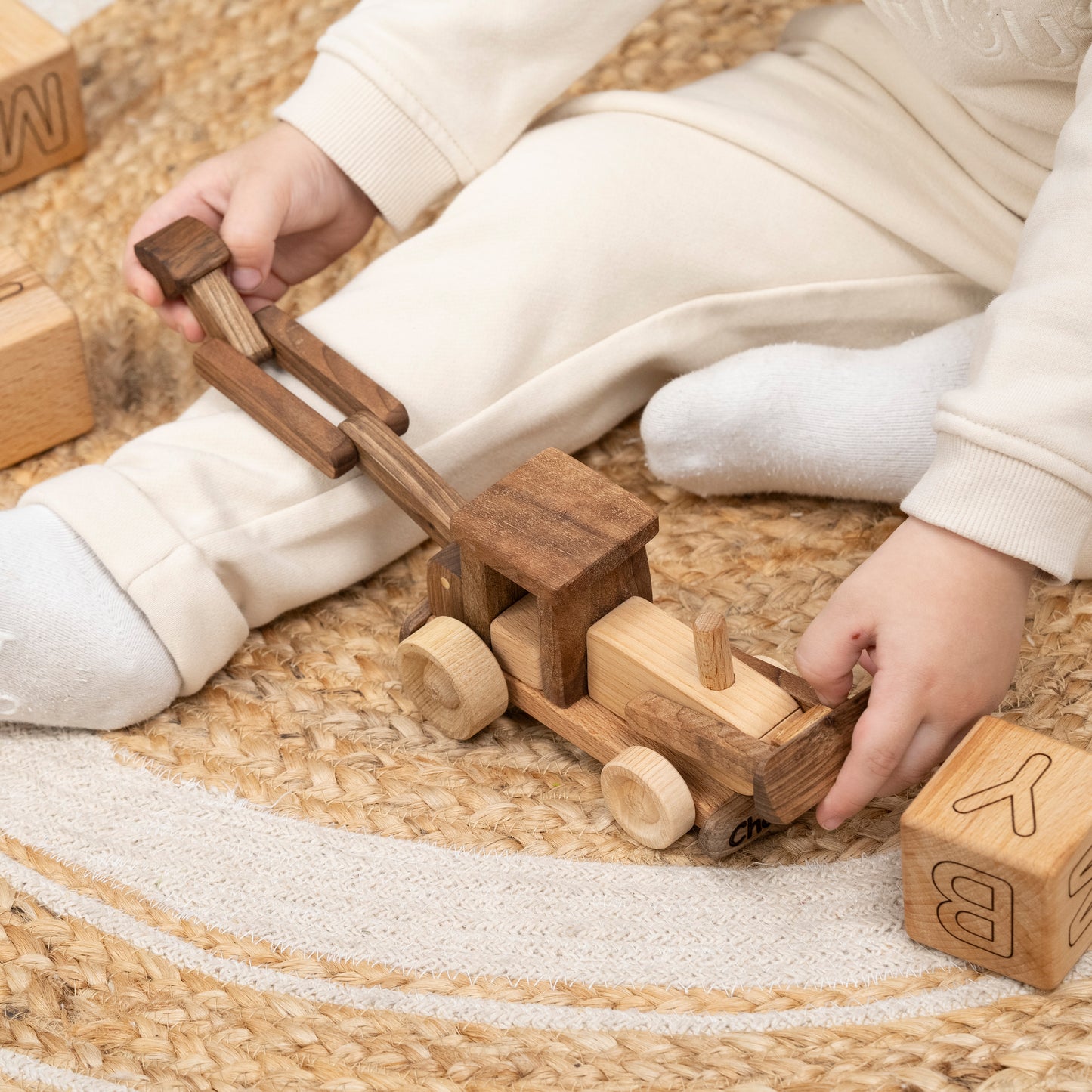 Digger Truck Wooden Toy