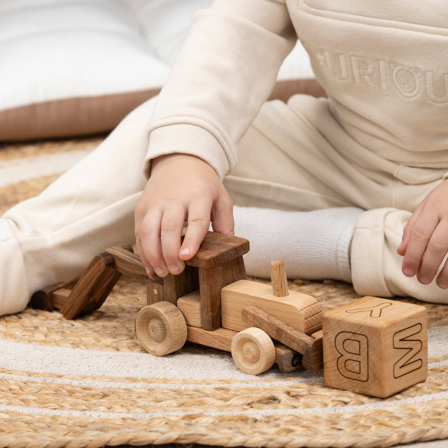 Digger Truck Wooden Toy