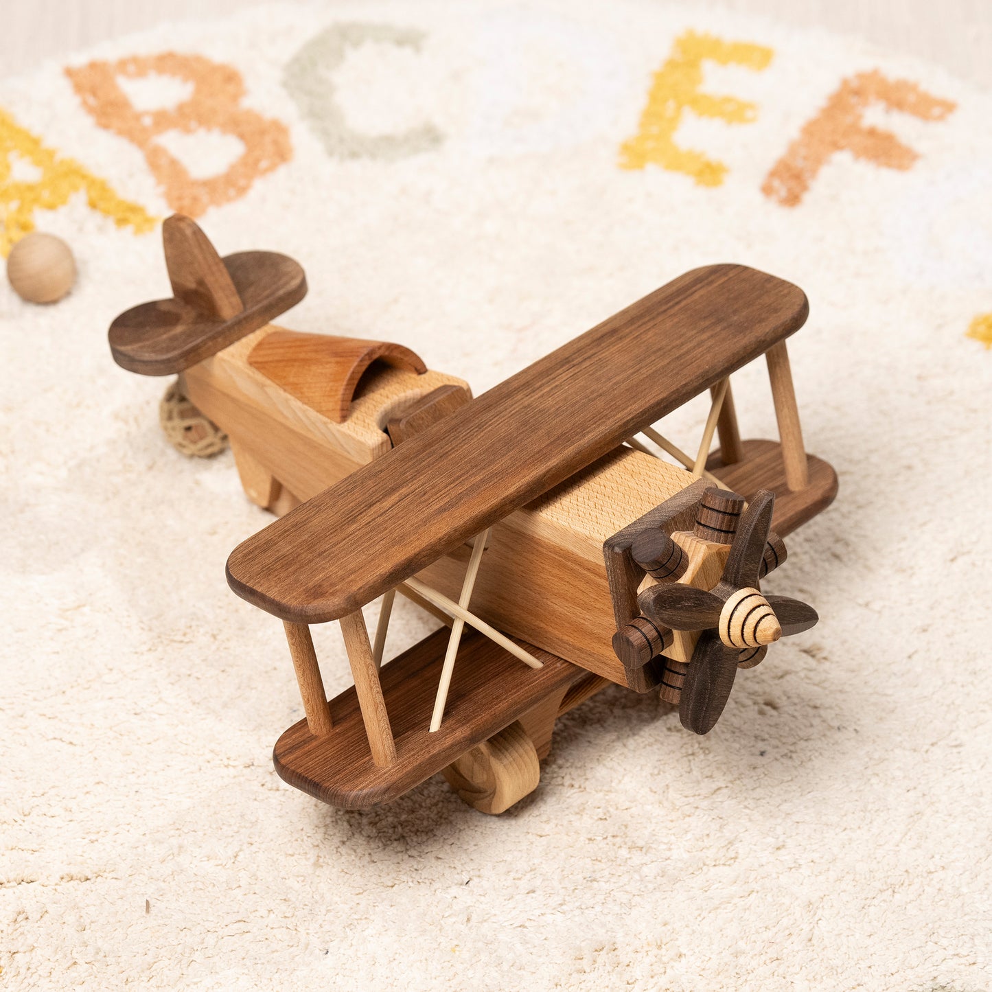 Wooden Large Airplane Toy /Personalized Gift / Playroom Decor / Handmade