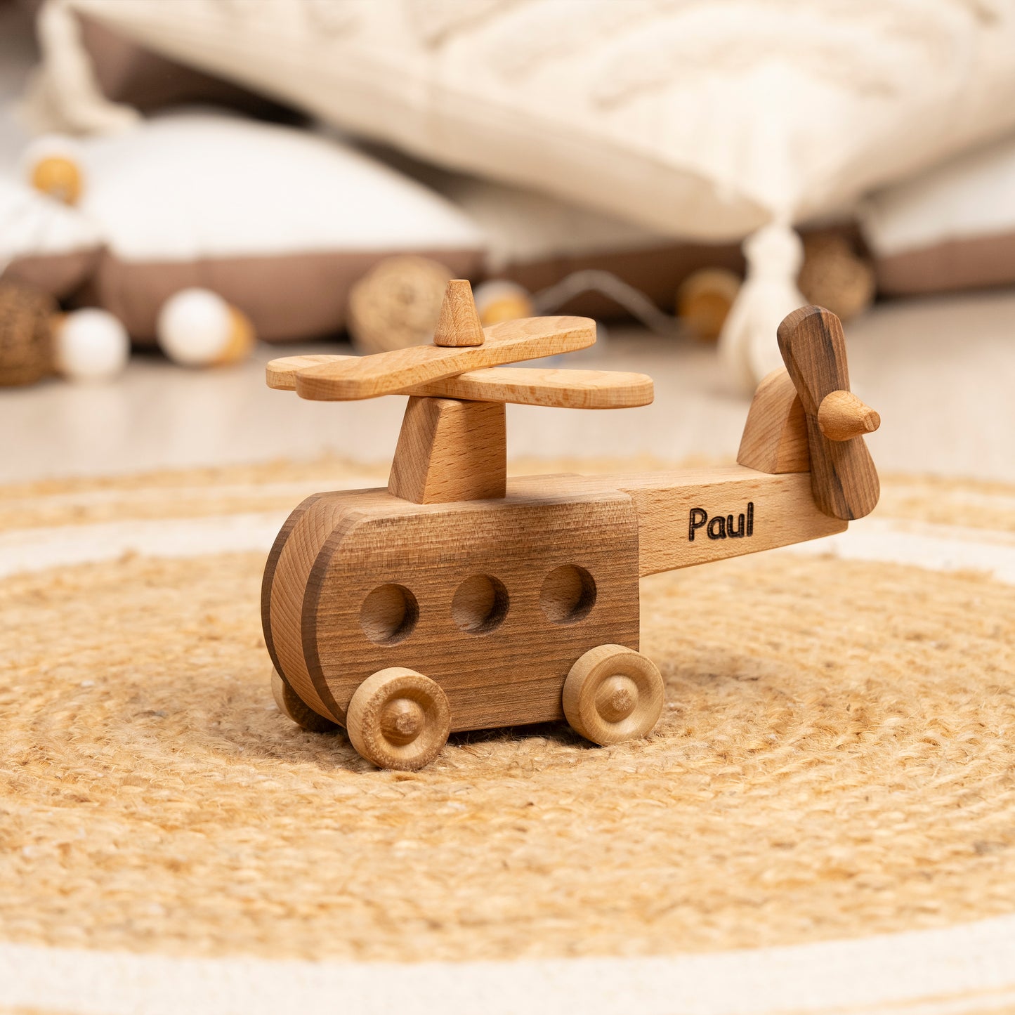 Wooden Helicopter Toy / HANDMADE
