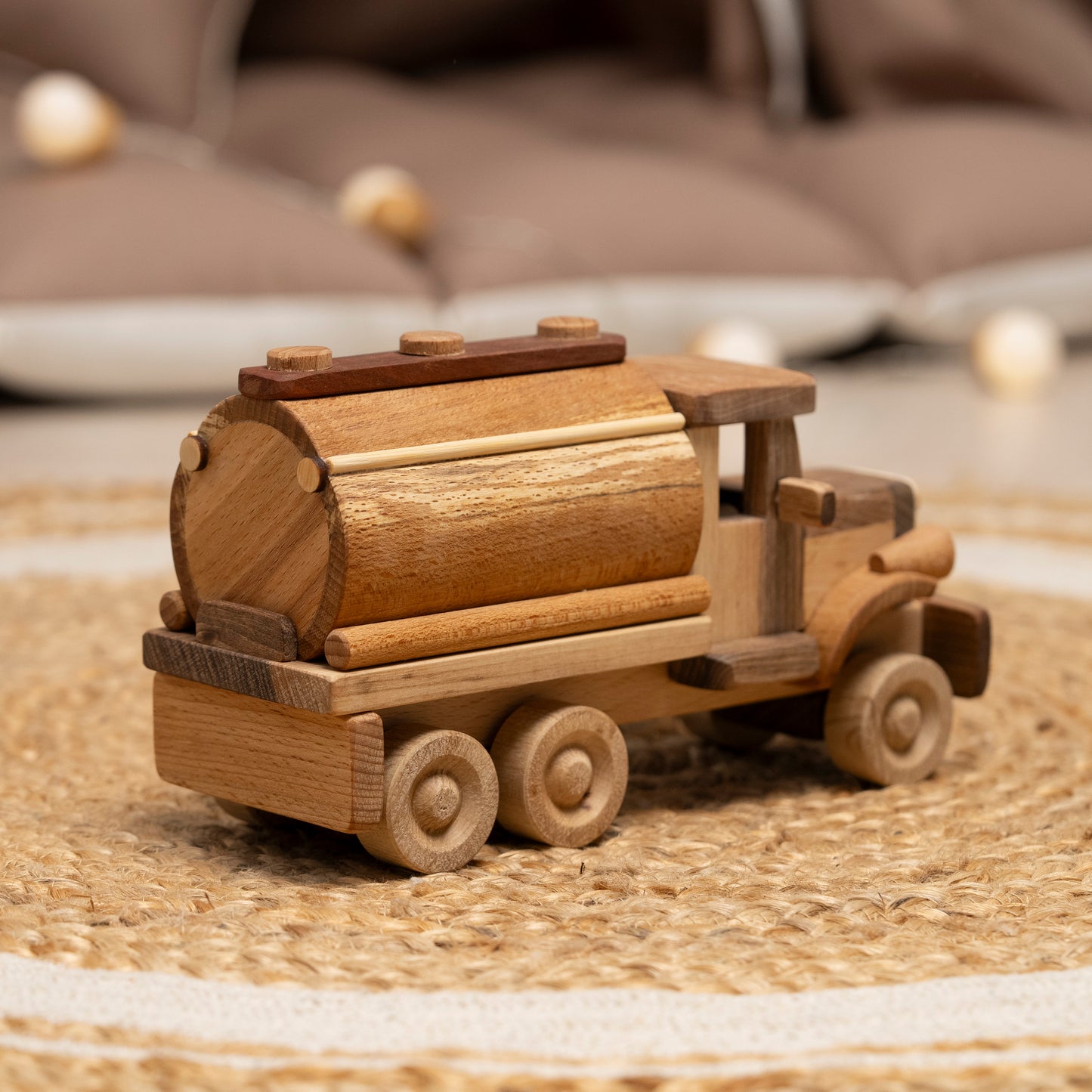 Handmade Wooden Milk Truck / Personalized Wooden Toys