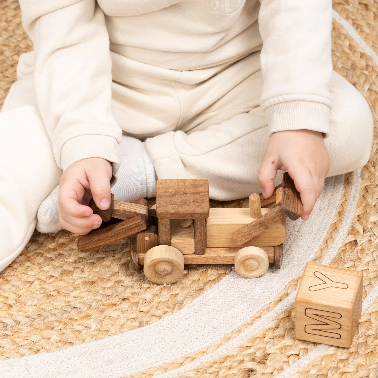 Digger Truck Wooden Toy