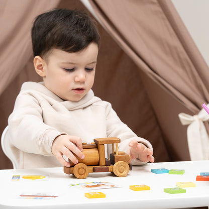 Wooden Mini Milk Toy Truck