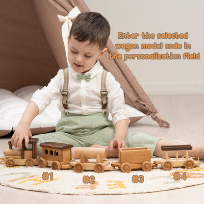 Handmade Wooden Train Set