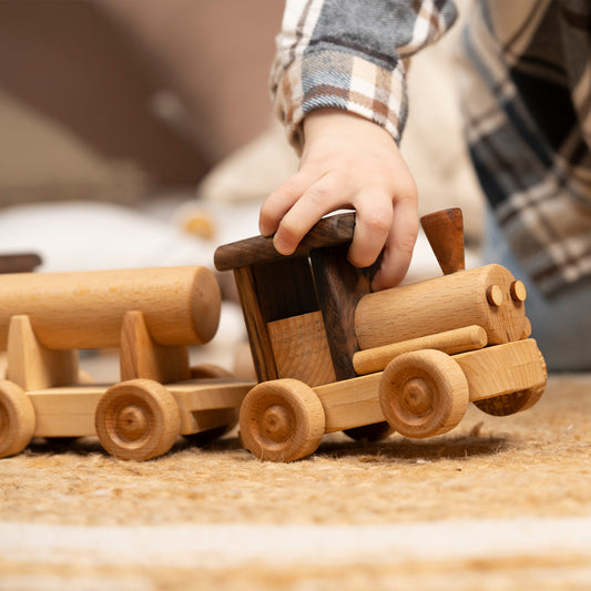 Handmade Wooden Train Set