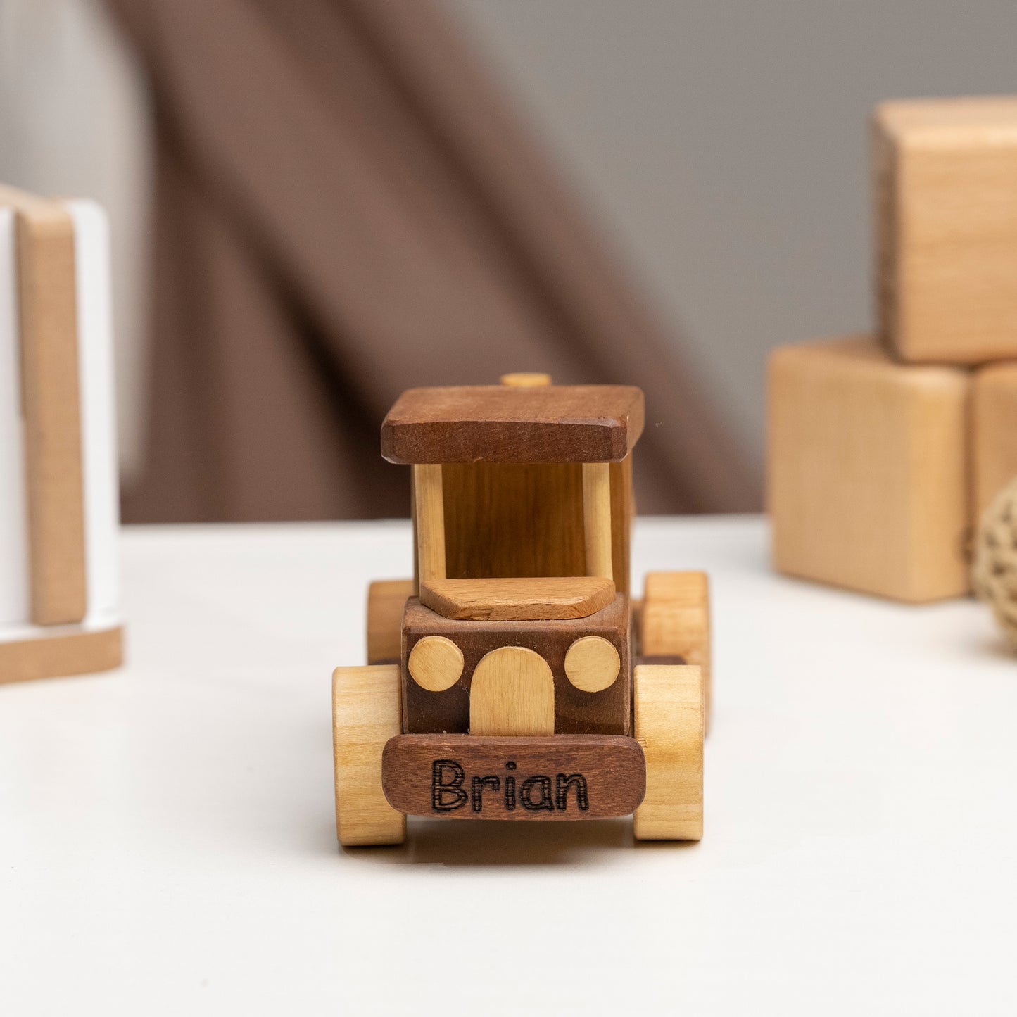 Wooden Mini Milk Toy Truck