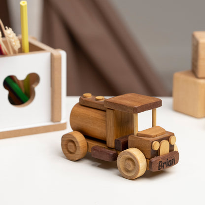 Wooden Mini Milk Toy Truck