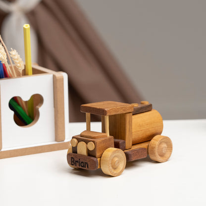 Wooden Mini Milk Toy Truck