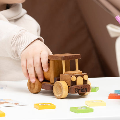 Wooden Mini Milk Toy Truck