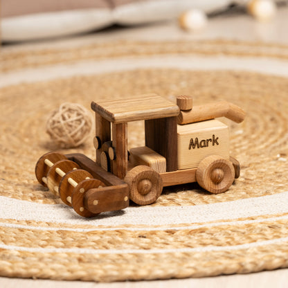 Wooden Toy Harvester, Wooden Farm Toys / HANDMADE