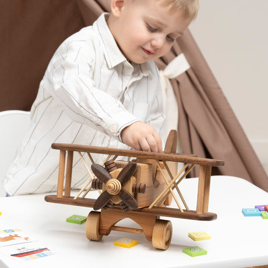 Large Airplane Wooden Toy